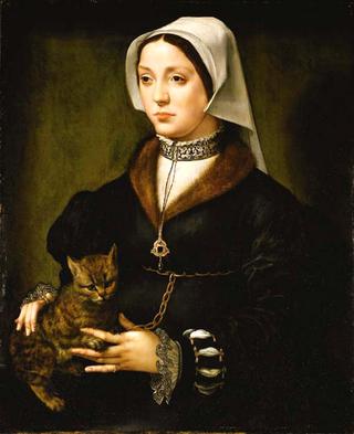 Portrait of a Lady holding a Cat