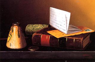 Still Life with Ink Bottle, Book and Letter