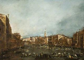 A Regatta on the Grand Canal, Venice