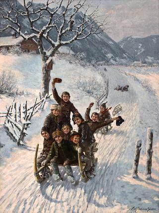 Children Sledding