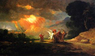 Lot Fleeing from Sodom