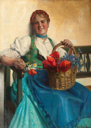 Girl with Poppies