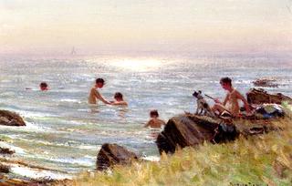 Children Bathing at Ballantrae