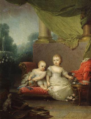 Portrait of Grand Duke Nikolai and Grand Duchess Anna, the Children of Pavel I