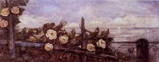 Bay with White Roses