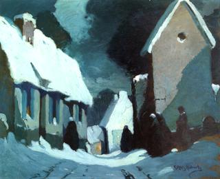 Street Scene with Five Figures