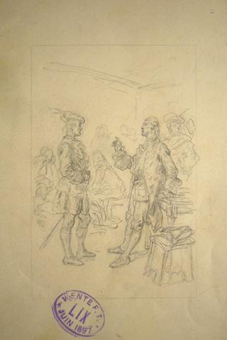 Sketch for an illustration for a Scottisch story