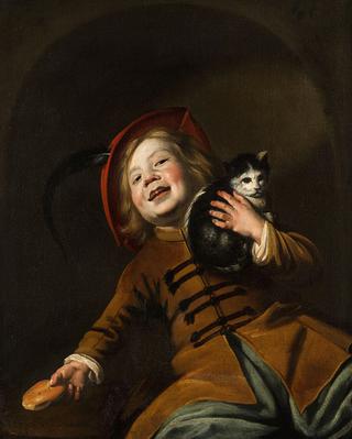Young Boy with a Cat