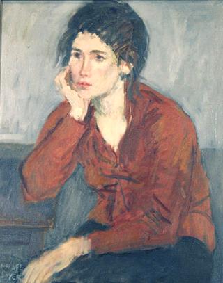 Lady in Red Blouse
