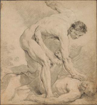 Two Men Wrestling