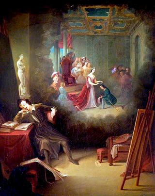 A Painter Dreaming of Queen Victoria's Patronage of the Arts