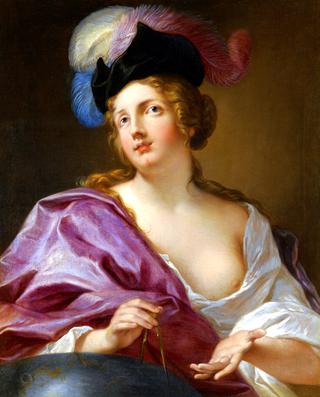 A Female Astronomer, with a Globe and a Pair of Compasses