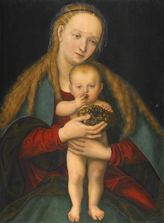 Virgin and Child with a Bunch of Grapes