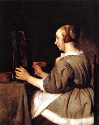 A Woman at Her Toilet
