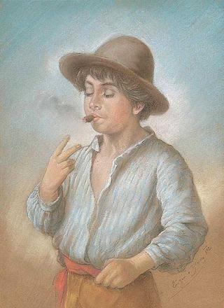 Young Boy with a Cigar