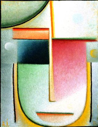 Abstract Head: Inner Vision from Happiness