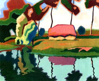 Pond and Small House