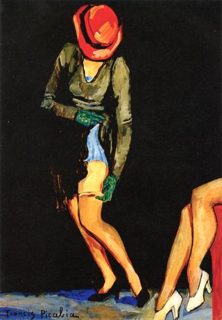 Woman Adjusting Her Stocking