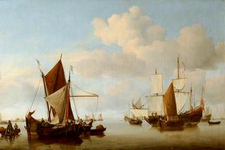 Fishing Boats on a Calm Sea