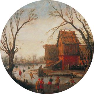 Winter Landscape with Skaters