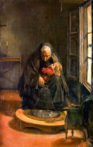 Anciana con niña