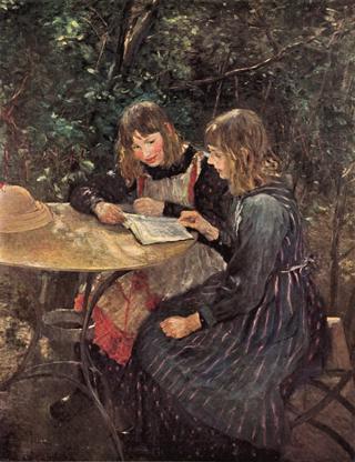 Two of his Daughters in the Garden