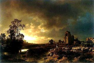 Evening in the Campagna