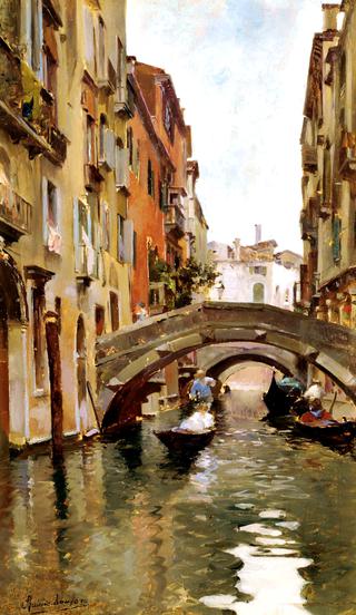 Gondola on a Venetian Canal