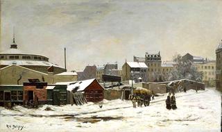 Paris in the Snow:  La Rue des Martyrs