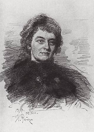 Portrait of poetess, writer and literary critic Zinaida Nikolayevna Gippius.