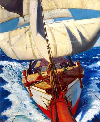 The Barque 'Birkdale', View Aft from the Bowsprit