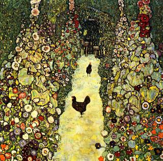 Garden with Roosters