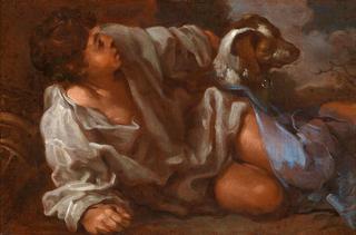 A boy and a dog