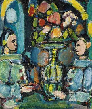 Pierrots with a Bouquet