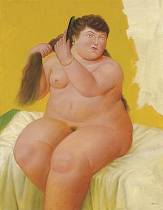 Woman Seated on a Bed
