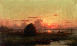 Haystack at Sunset