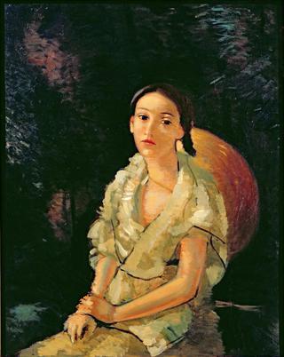 画家的侄女，坐着