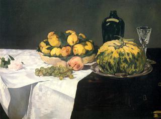 瓜桃静物画