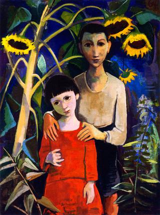 Children under Sunflowers