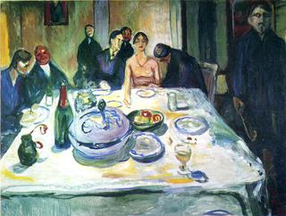 The Wedding of the Bohemian, Munch Seated on the Far Left