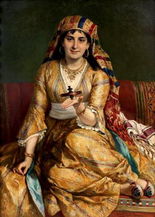 Oriental Woman with a Spinning Top