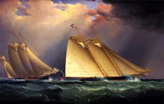 Dauntless and Sappho Rounding the Mark, 1871