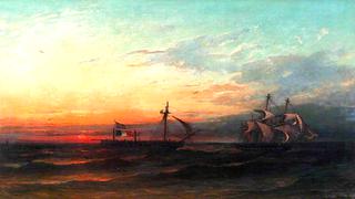 HM Sloop 'Bonne Citoyenne' Taking the French Frigate 'La Furieuse' in Tow