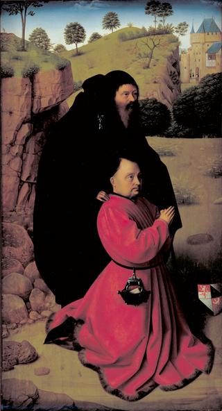 Portrait of a Donor in Scarlet Under the Protection of Saint Anthony