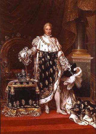 Portrait of the King Charles X of France in his coronation robes