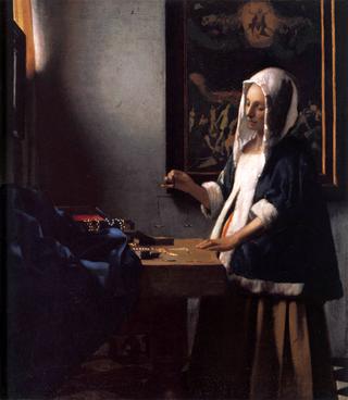 Woman Holding a Balance