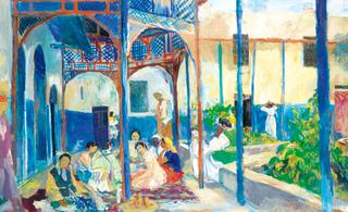 Women Gathering in a Courtyard