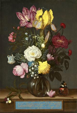 Bouquet of Flowers in a Glass Vase