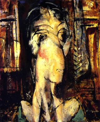 Woman with Raised Shoulders