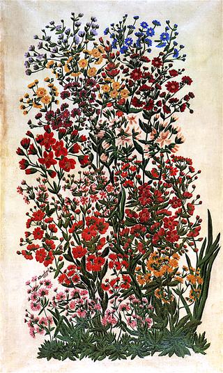 Flowers against a White Background